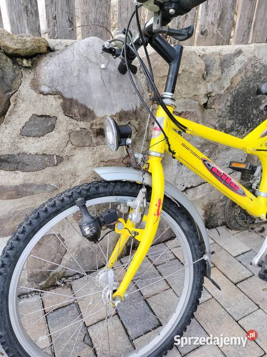 Żółty rower dziecięcy cilo team junior Urszulin