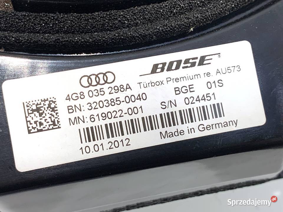 GŁOŚNIKI KOMPLET AUDI A7 4G 4G8035297A Hatchback Sprzęt audio fabryczny