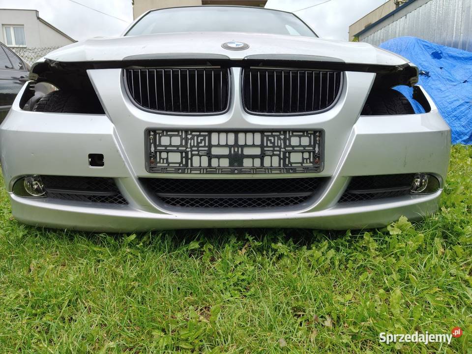 Bmw e90 zderzak przedni srebrny titansilber