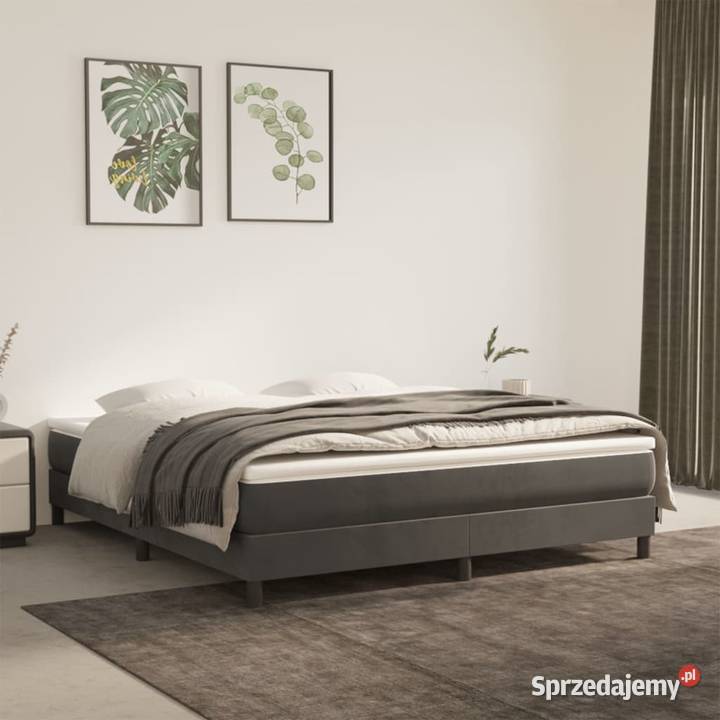 vidaXL Łóżko kontynentalne ciemnoszaraSKU3120785 Łóżka Warszawa