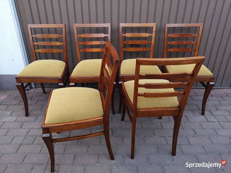 Krzesła ARTDECO 6 Sztuk Lata 2030 Stare Antyk
