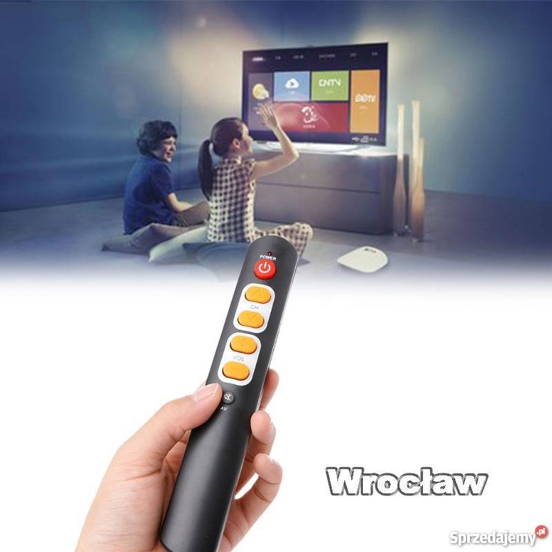 Pilot TV seniora z dużymi przyciskami prosty Wrocław