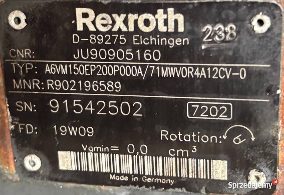 Rexroth A6VM150EP200P000A 71MWV0R4A12CV0 Bulmor wielkopolskie Poznań