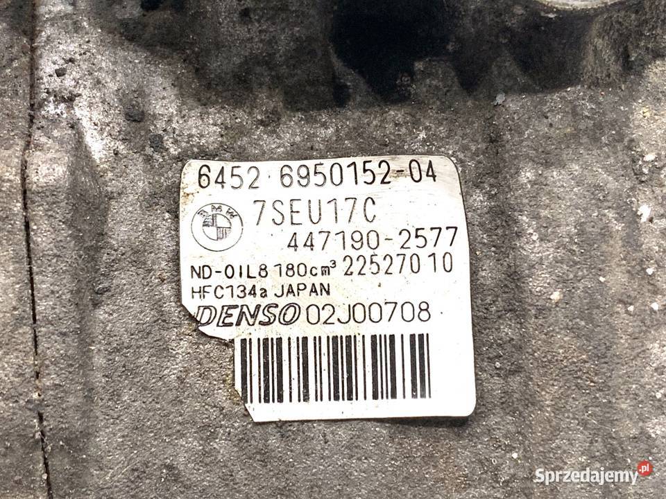 SPRĘŻARKA KLIMATYZACJI BMW E61 6950152 20 163 Kompresory klimatyzacji sprzedam