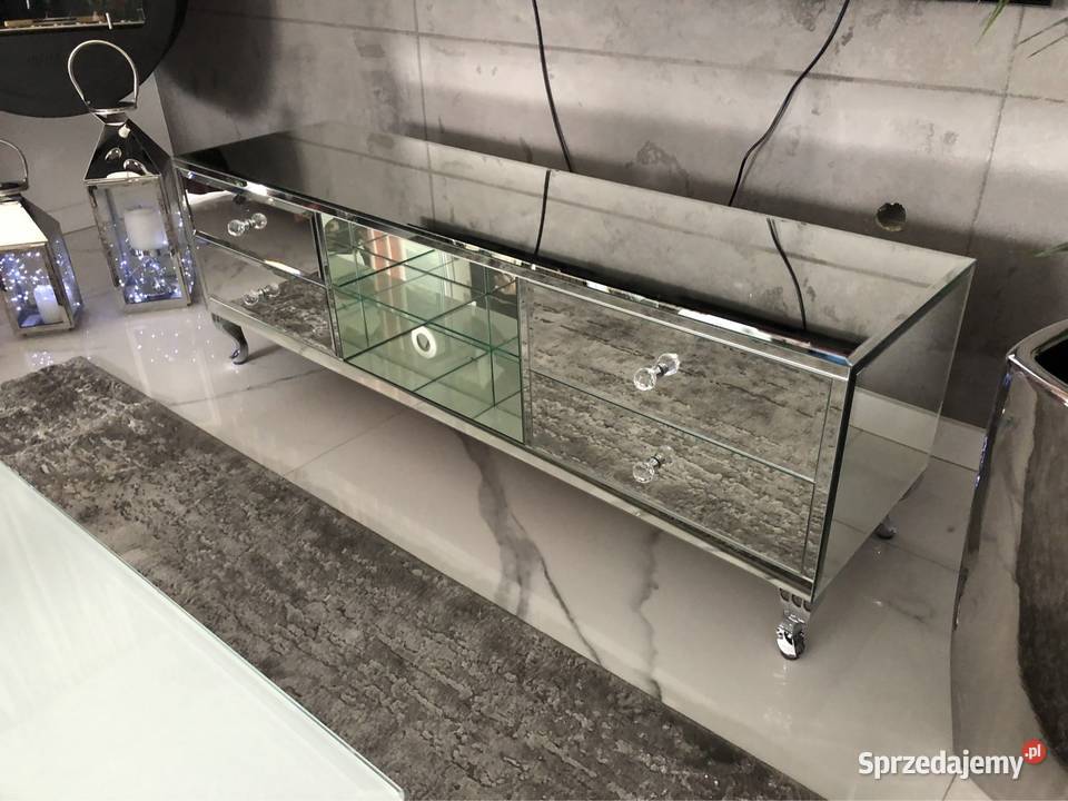 Komoda lustrzana RTV glamour z lustra noga RTV Kępno