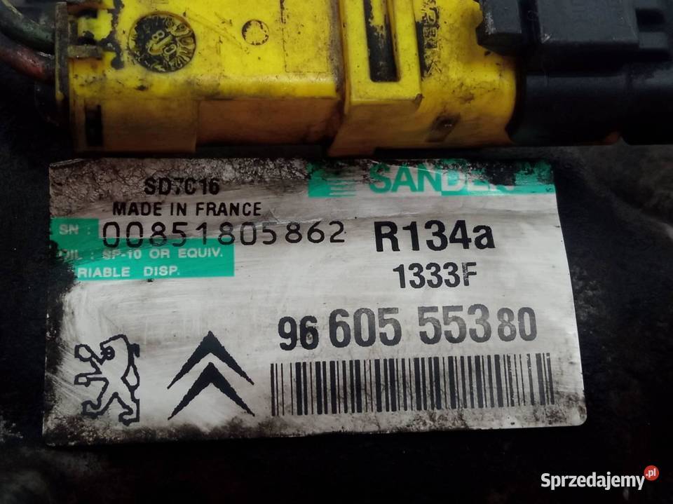SPRĘŻARKA KLIMATYZACJI 9660555380 20 HDI Citroen osobowe świętokrzyskie