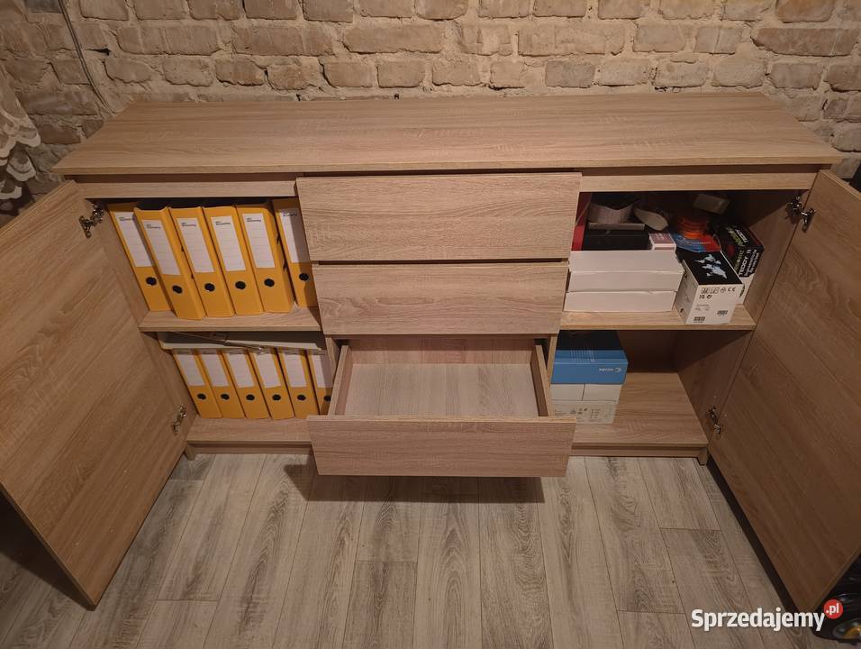 Komoda Dąb Sonom 160x40x100 nowoczesna szafka Będzin sprzedam