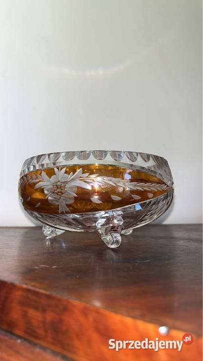 Miseczka kryształ Przezroczysta z miodowymi Gdańsk sprzedam