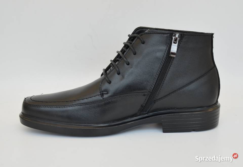 Męskie skórzane czarne trzewiki rozmiar 44 7782 inna mazowieckie Żyrardów sprzedam