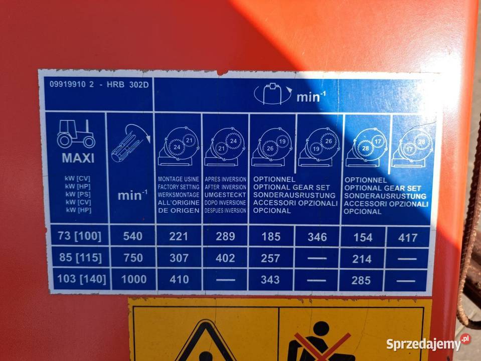 Brona aktywna Kuhn Hrb 302 d z hydropakiem 3m Oleksów