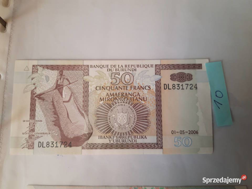 Banknot kolekcjonerski Burundia śląskie Ruda Śląska