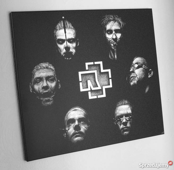 Rammstein Obraz ręcznie grawerowany w blasze Sandomierz