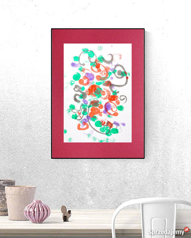 nowoczesny obraz abstrakcja grafika abstrakcyjna Wyposażenie wnętrz Warszawa