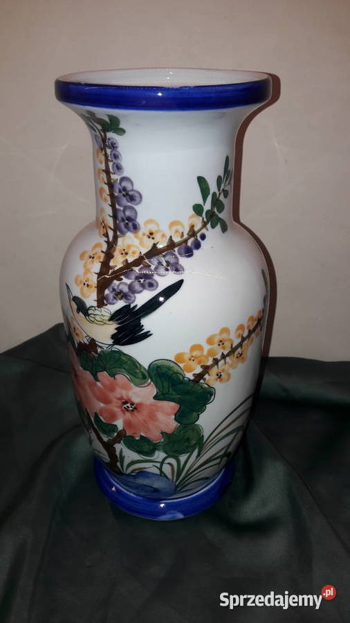 Wazon ceramiczny ręcznie malowany hand painted Głuchołazy