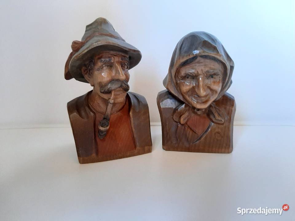 Rzeźba z drewna Baba i Chłop małopolskie Lubień