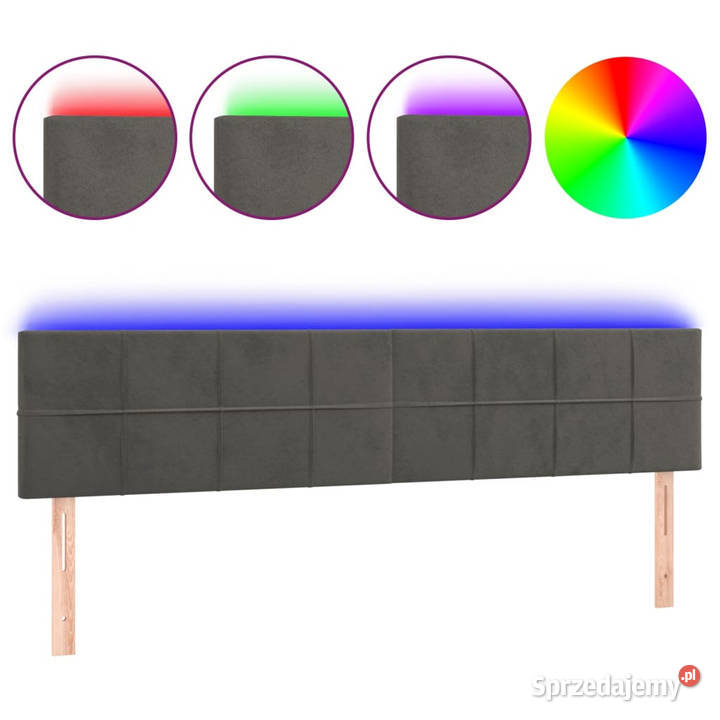 Zagłówek do łóżka z LED ciemnoszary 180x5x7888 Warszawa sprzedam