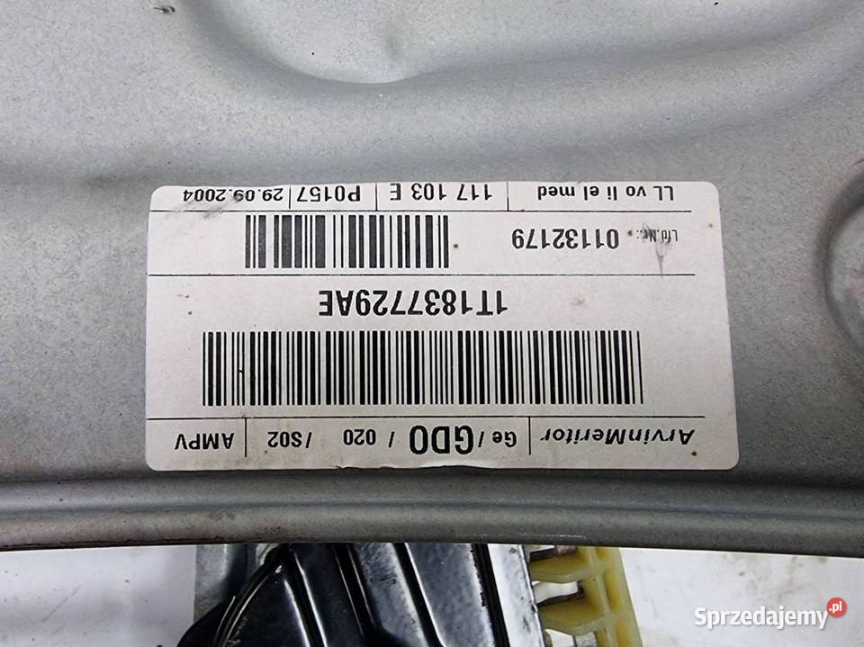 PODNOŚNIK SZYBY LP VOLKSWAGEN TOURAN 1T1837729AE osobowe Pozostałe