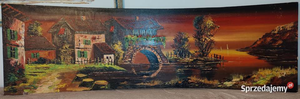 Obraz olejny na płycie Warszawa