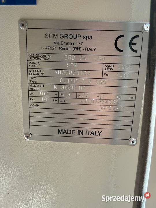 OKLEINIARKA SCM OLIMPIC K360R HP 2022 STAN