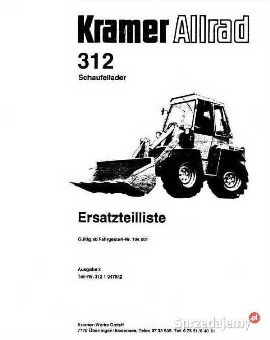 Katalog części ładowarka kołowa Kramer 312