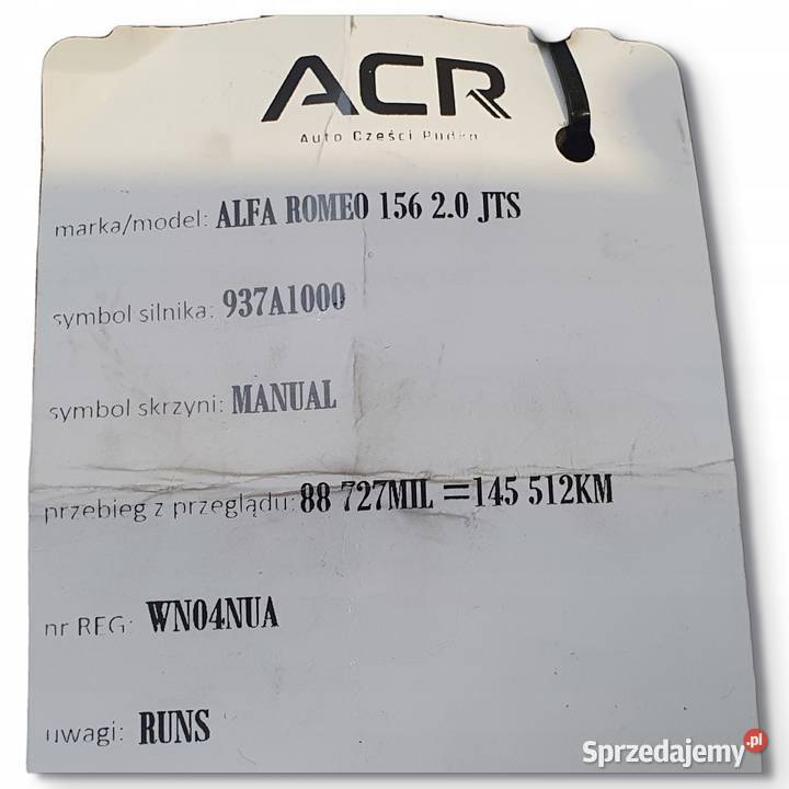 ALTERNATOR Alfa Romeo 156 20 JTS denso 46782219 Chełm