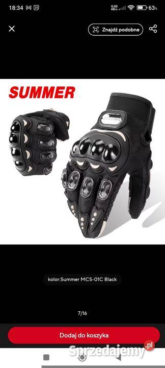 Sprzedam Nowe Rękawice motocyklowe GUANTES Moto Białystok