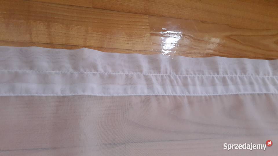 Biały woal żółte haftowane kwiaty zazdrostka 50 mazowieckie sprzedam