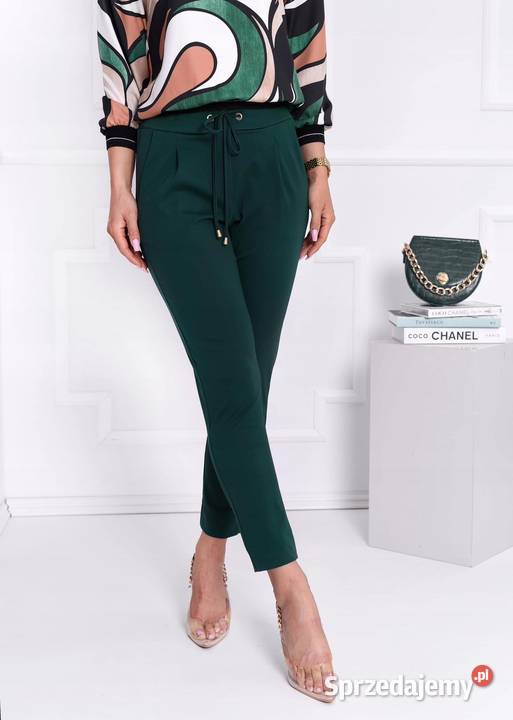 Spodnie Novum cygaretki butelkowa zieleń rozmiar zielony Wieluń