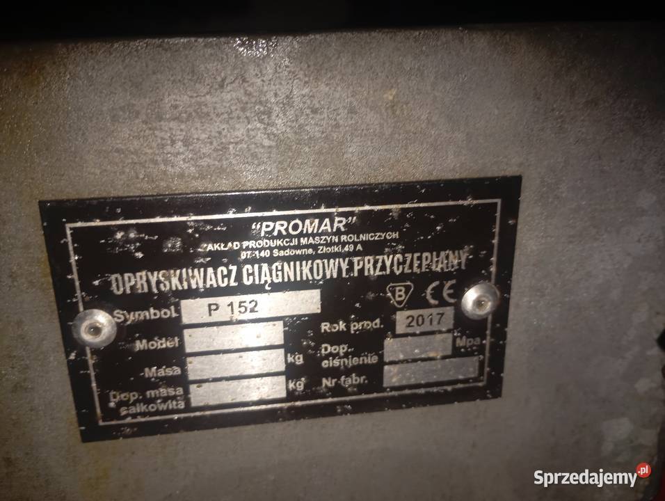 Opryskiwacz Promar 1500l15m nie pilmet Krukowiak Radom