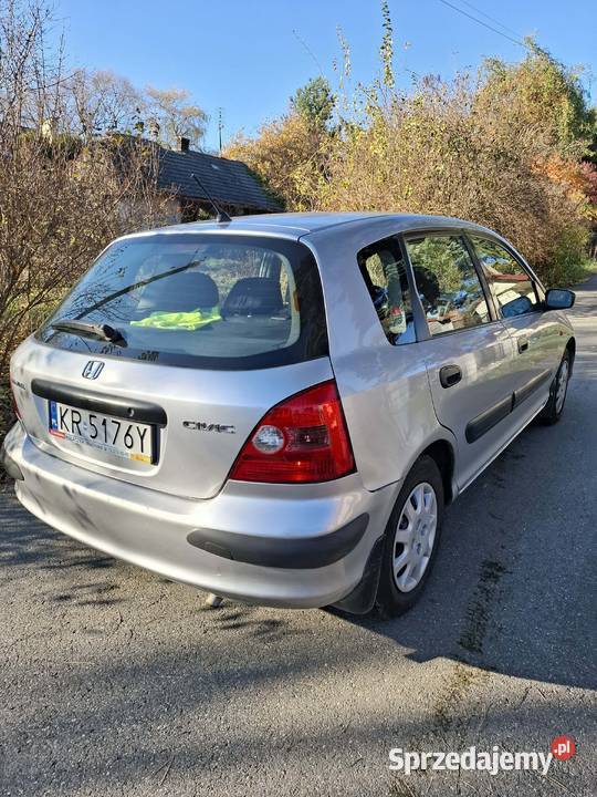 honda civic 7 vii salon polska drugi właściciel 1400cm3 małopolskie Kraków