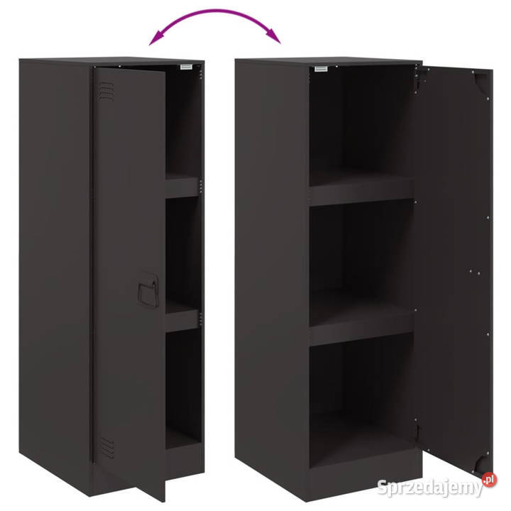 Szafka czarna 345x39x107 stal WM841703 mazowieckie Warszawa