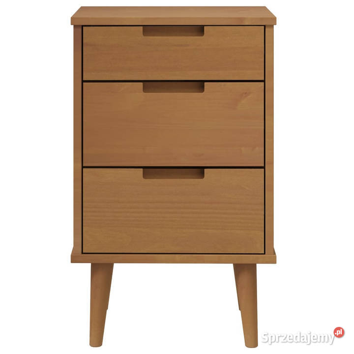 Szafka nocna MOLDE brązowa 40x35x65 lite drewno Warszawa