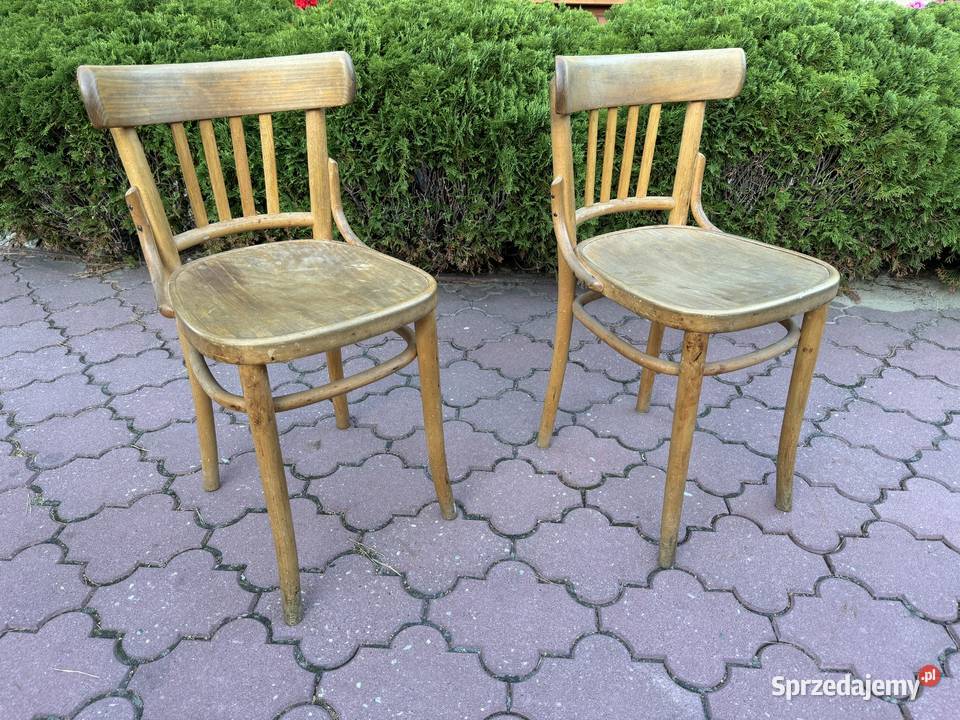 Krzesła gięte stylowe 2 art deco PRL vintage sprzedam
