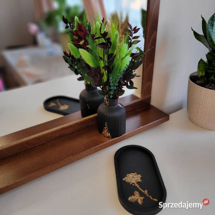 Gipsowa dekoracja z suszonymi kwiatami Dom i Ogród Poznań sprzedam