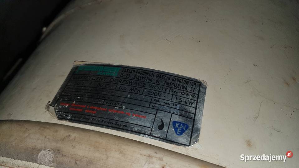 Elektryczny podgrzewacz wody stary bojler terma