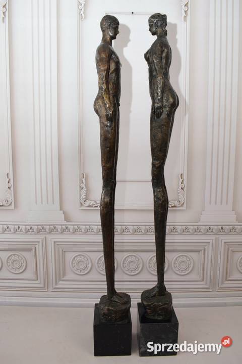 Modernistyczna Figura Rzeźba z Brązu Kobieta i