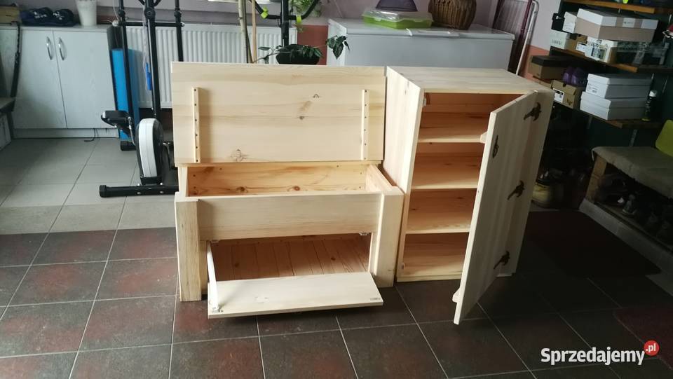 Zestaw mebli do przedpokoju skrzynioławka szafka 145cm