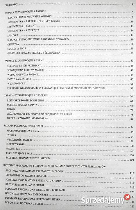 Zadania egzaminacyjne Biologia Chemia Geografia lubelskie Chełm