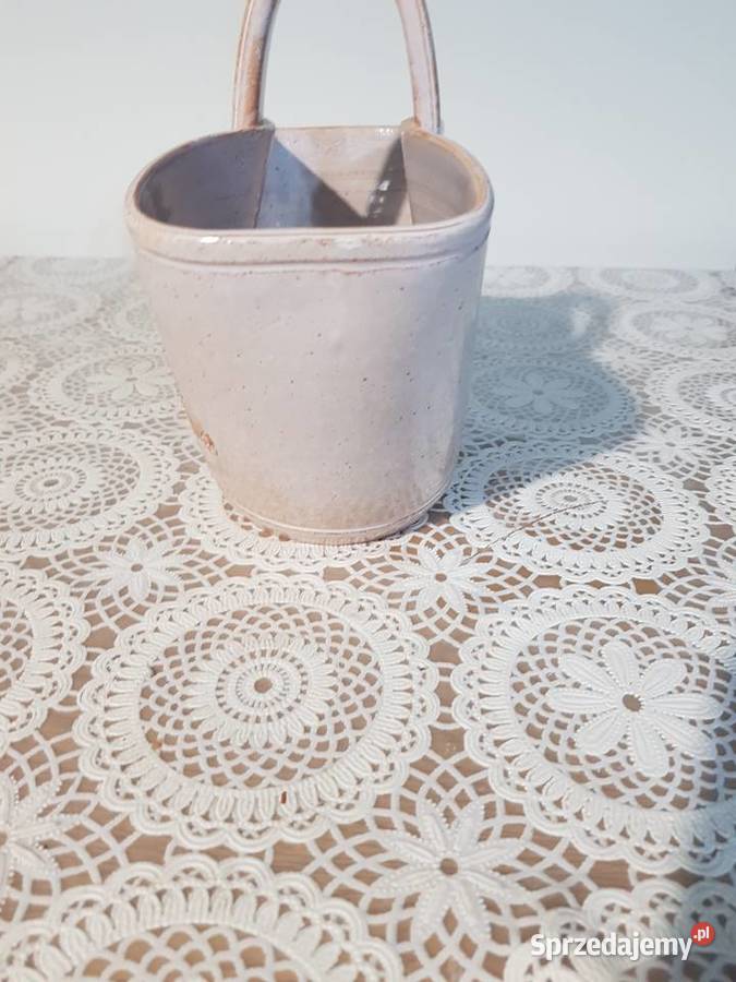 Koszyczek z ceramiki wielkopolskie Wola Podłężna