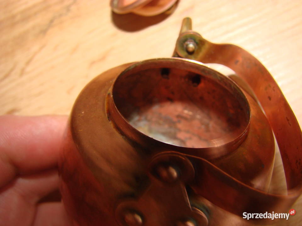 mały miedziany czajniczek Pruszcz Gdański