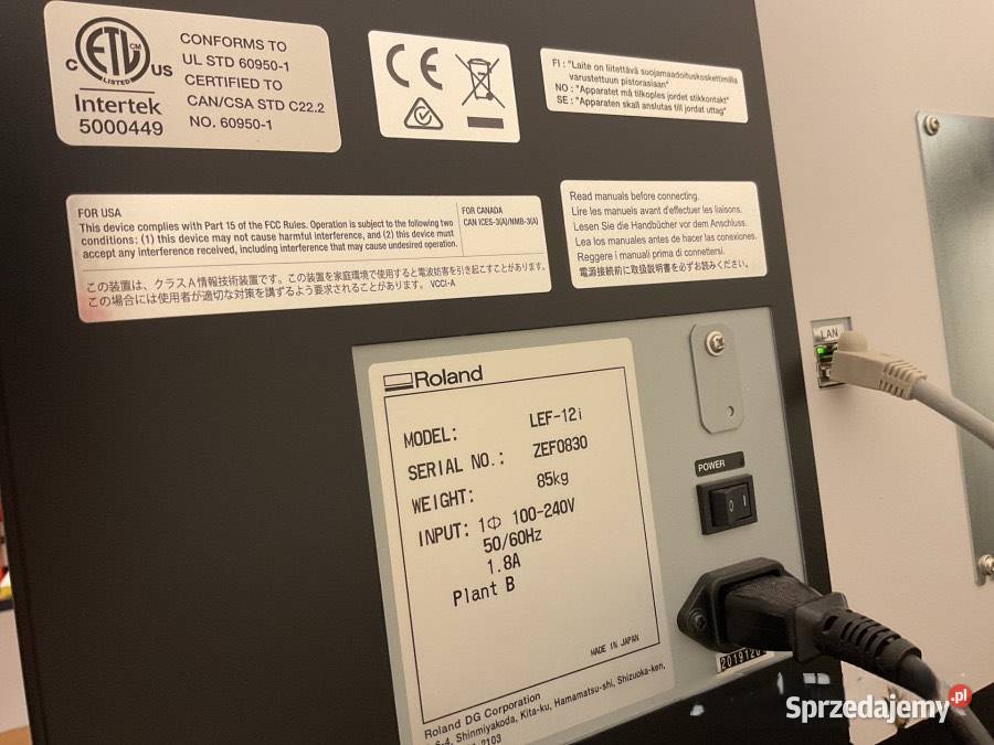Drukarka UV LED Roland VersaUV LEF12i Podskarbice Szlacheckie