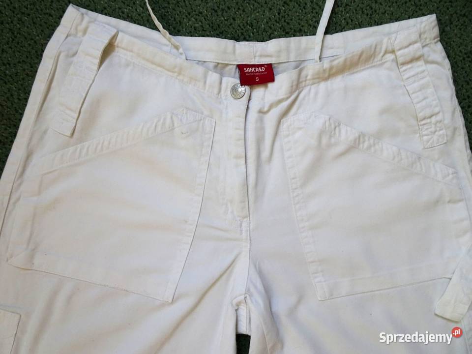 Białe spodnie bojówki cargo SANCTED 36 38 Nowy Sącz