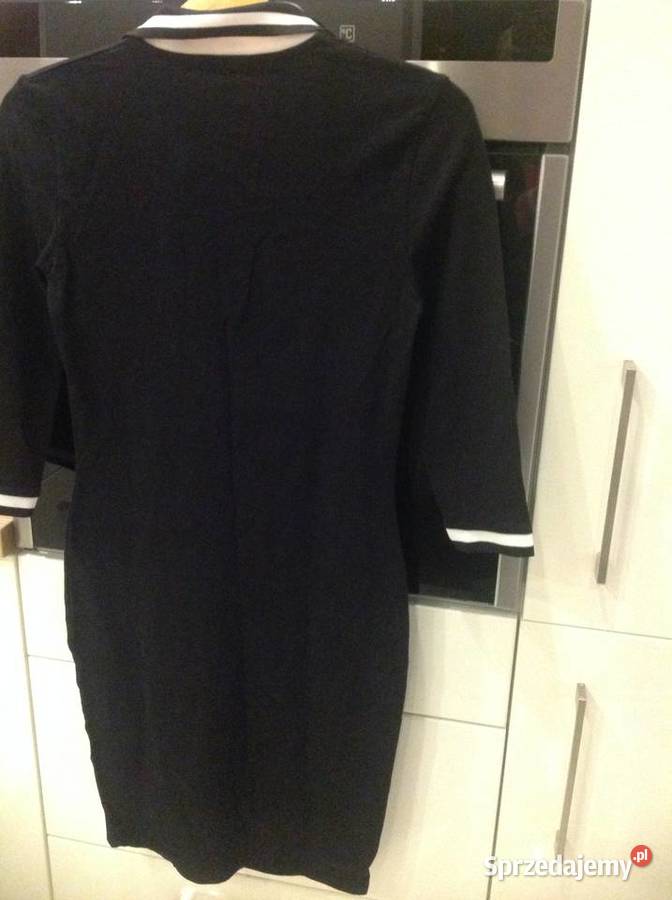 Sukienka Dzianinowa Czarna Mini Damska AMISU SM Rozmiar 38(M) Nowa Sól