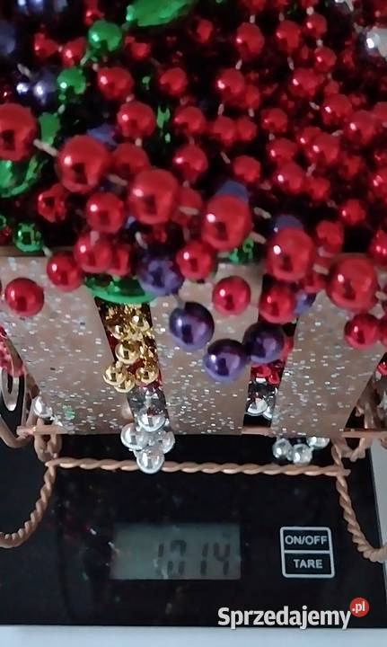 łańcuchy korale ozdoby choinka Bukowno