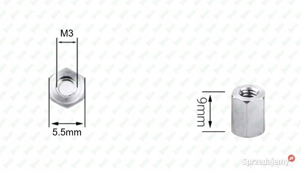 M3X9 ALUMINIOWA NAKRĘTKA ZŁĄCZNA PRZEDŁUŻANA Warszawa sprzedam