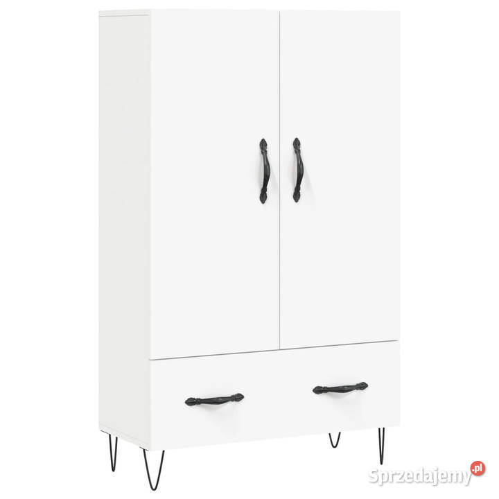 Wysoka szafka biała 695x31x115 materiał