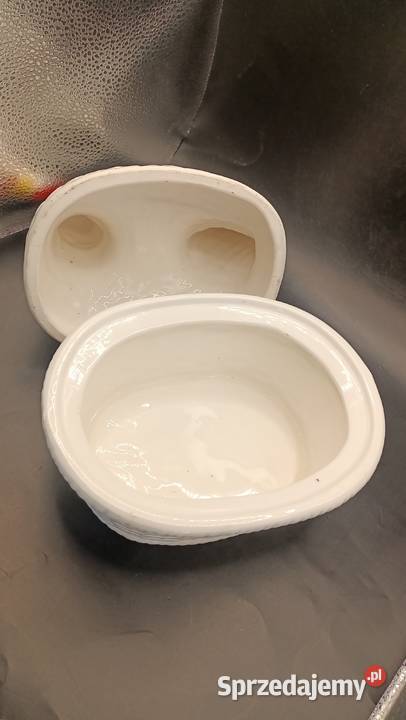 Figurka ceramiczna ptak kura kwoka pojemnik Figurki i rzeźby Zamość