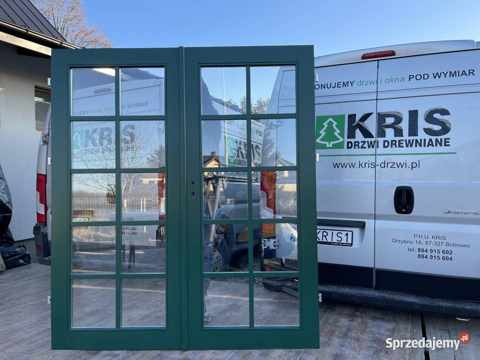 Drzwi drewniane RĘKI czarne bezprzylgowe NA 138cm Brodnica