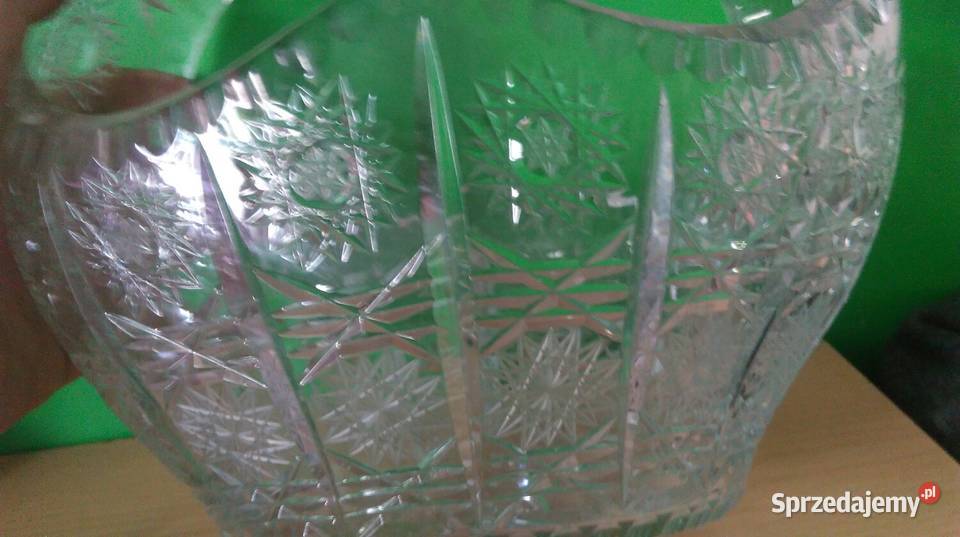 Koszyk kryształ z lat PRL grube szkło hartowane Warszawa sprzedam