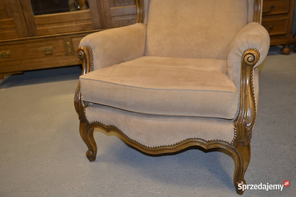 fotel ludwikowski welwet śląskie Będzin